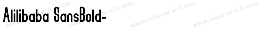 Alilibaba SansBold字体转换